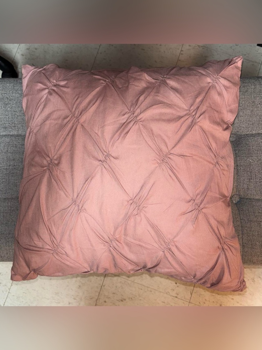 Soft Pink Pintuck Decorative Throw Pillow - Unbranded
